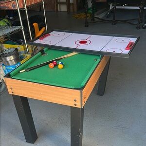 Multi-Game Table with Green and Black Finish